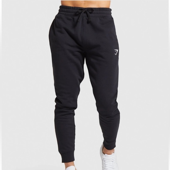 NWT!! Gymshark “Crest” sweatpants joggers, black size Medium - Picture 3 of 7
